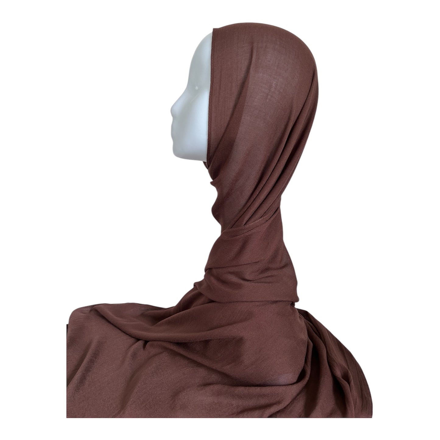 Bamboo Modal Hijab mit Unterkappe - Brown