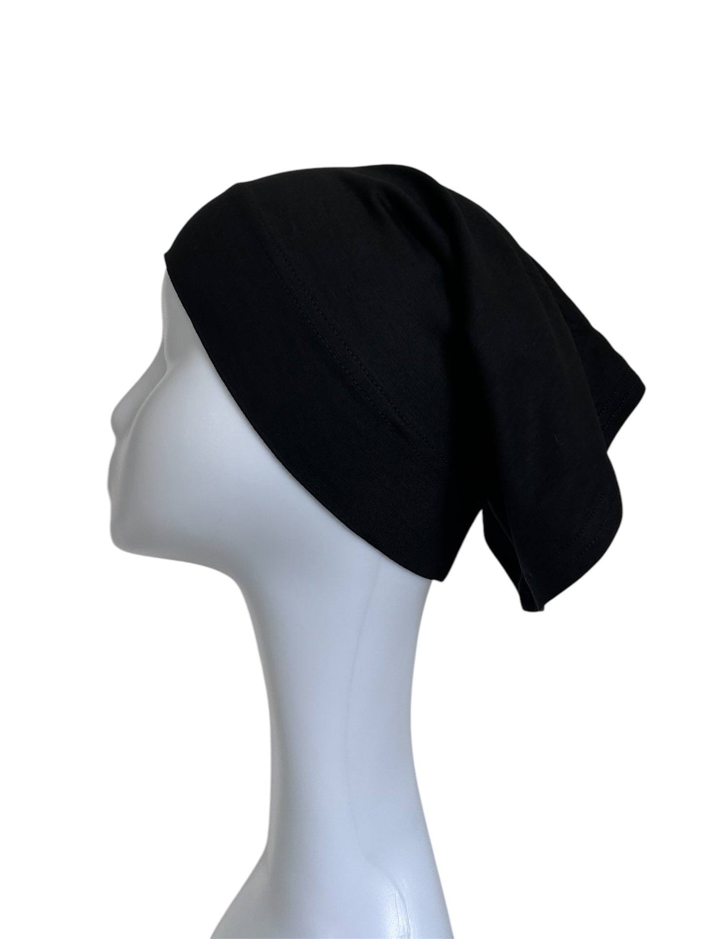 Bamboo Modal Hijab mit Unterkappe - Schwarz