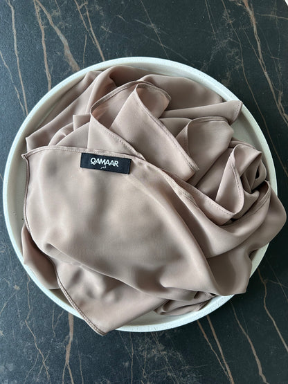 Premium Chiffon Hijab - Taupe