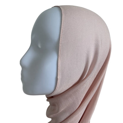 Bamboo Modal Hijab mit Unterkappe - Rosé