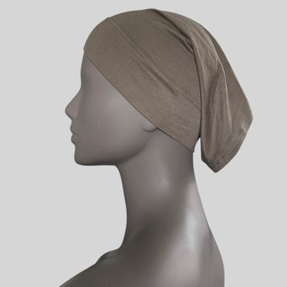 Bamboo Modal Hijab mit Unterkappe - Khaki