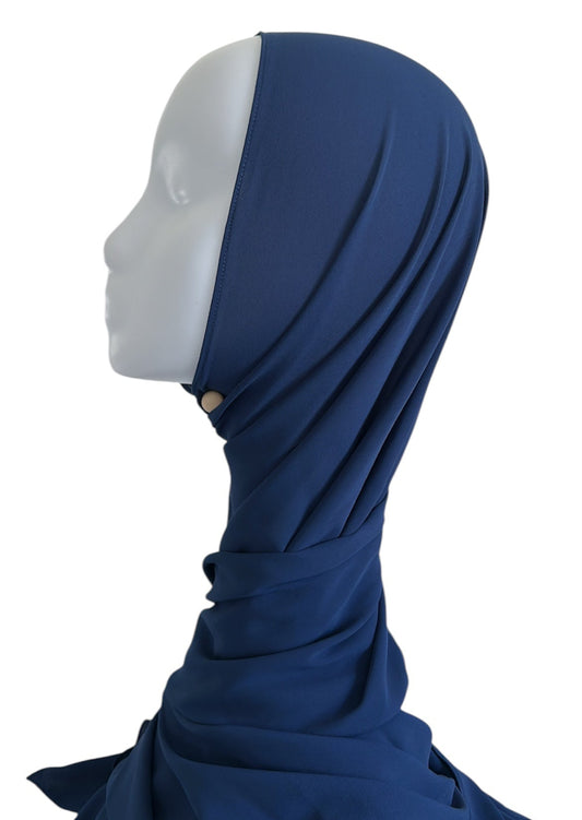 Premium Chiffon Hijab - Denim